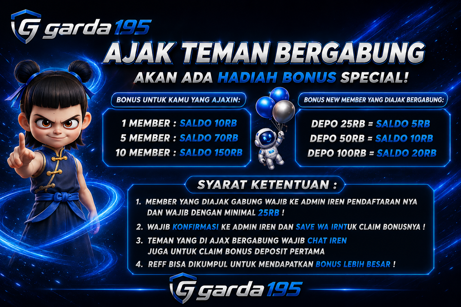 BONUS AJAK TEMAN BERGABUNG DI GARDA195 